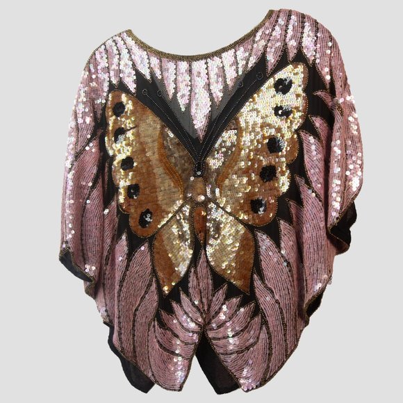 Swee Lo vintage butterfly top - Picture 3 of 9